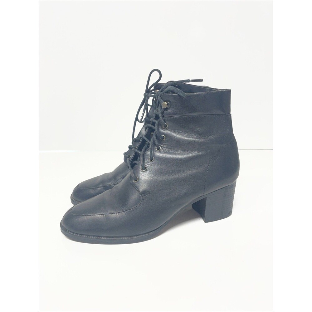 Vintage Mootsies Tootsies Black Lace Up Victoriant Boots Doonsbury Sz 6.5